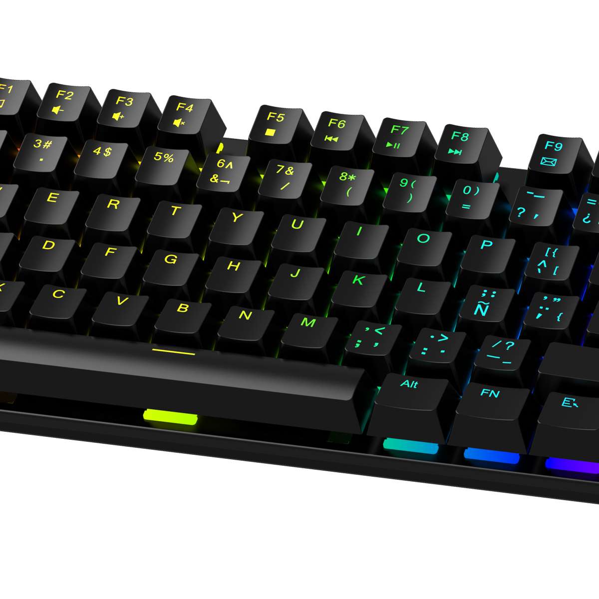 Teclado Movil Logix MK87 Gamer Compacto Ghost Buster RGB